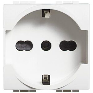 Presa Schuko Universale Living Light Bianco